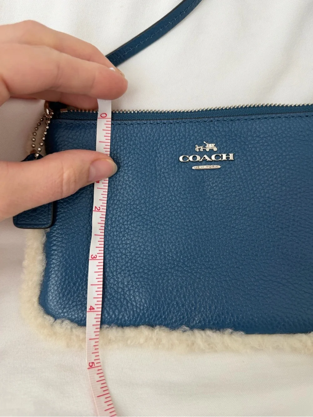 Coach Shearling Wristlet